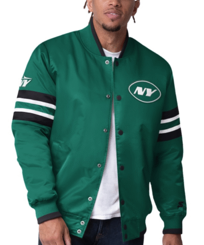 Men's New York Jets Starter Green Scout Varsity Jacket