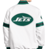 Mens New York Jets Starter White Scout Full-Snap Varsity Jacket