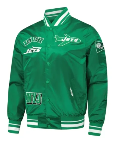 Men's New York Jets Green Sublimated Satin Jacket