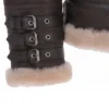Mens Retro Flying Leather Jacket Close Up Cuff and Hemlin