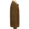 Mens Tan Brown Shearling Jacket Side