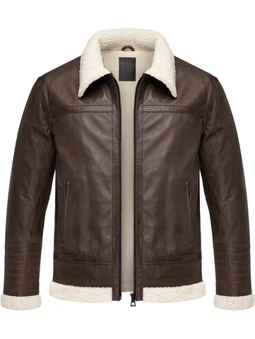 Brown Shearling Leather Jacket