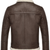 Brown Shearling Leather Jacket Back
