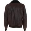 Luxury Brown Sheepskin Pilot Leather Jacket Back