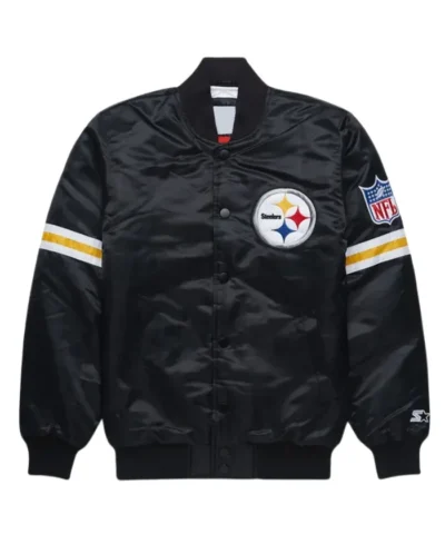 NFL Pittsburgh Steelers Black Bomber Jacket