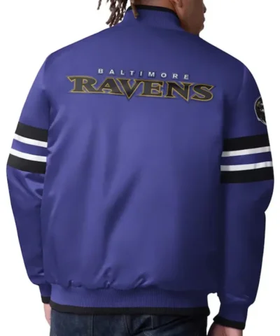 NFL Scout I Baltimore Ravens Satin Bomber Jacket