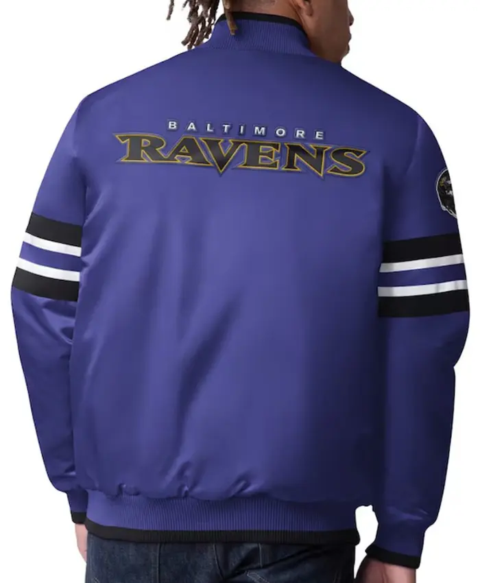 NFL Scout I Baltimore Ravens Satin Bomber Jacket