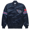NFL Striped Tennessee Titans Navy Satin Jacket