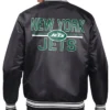 New York Jets Starter Satin Varsity Jacket - Black