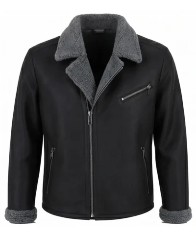 Sheepskin Aviator Leather Jacket For Men