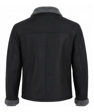 Sheepskin Aviator Leather Jacket For Mens