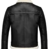 Shop Men Black Shearling Leather Jacket