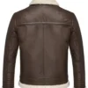 Shop Men Brown Shearling Leather Jacket