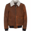 Aviator Suede Brown Leather Jacket