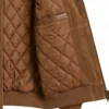 Suede Shearling Bomber Leather Jacket For Mens Inner Pocket
