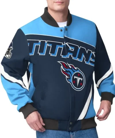 Tennessee Titans Maximum Racing Navy Blue Jacket