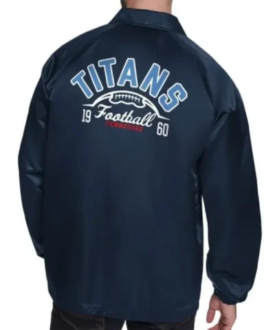 Tennessee Titans Retro Logo Coaches Jacket - Navy
