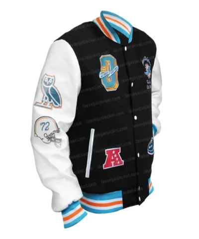 Mens Miami Dolphins Wool Letterman Jacket