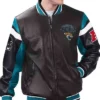 Jacksonville Jaguars Varsity Full-Zip Black Leather Jacket
