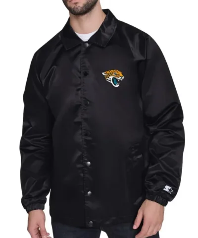 Jacksonville Jaguars Retro Logo Coaches Satin Jacket