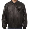 Houston Texans Bomber Black Leather Jacket