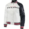 Houston Texans Hometown Satin Varsity Jacket White & Navy