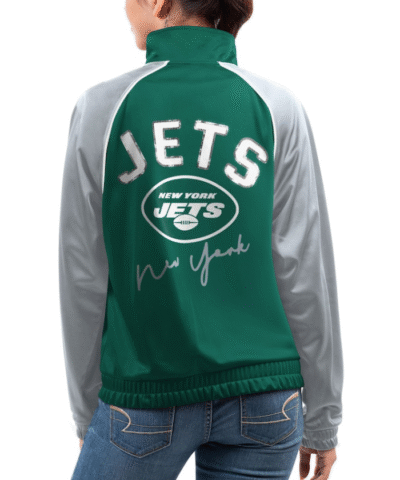 Womens New York Jets Green Track Jacket