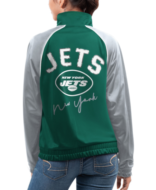 Womens New York Jets Green Track Jacket