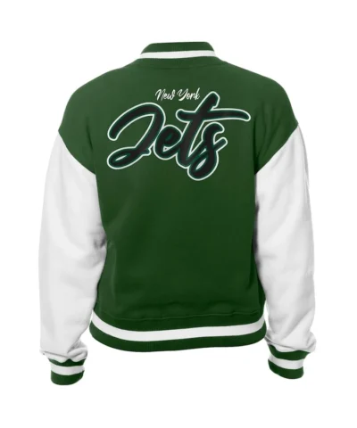 Womens New York Jets New Era Green Fleece Jacket