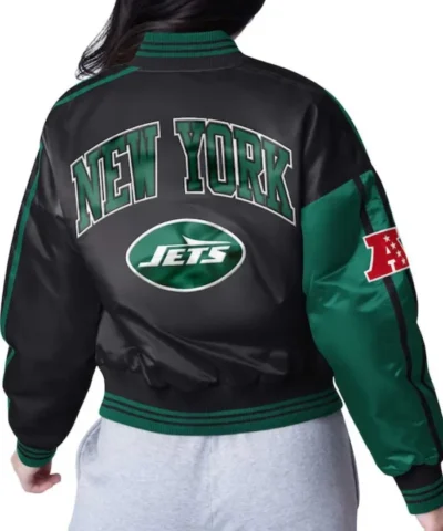 Women's New York Jets Starter Satin Green Jacket