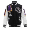 Baltimore Ravens Black and White Varsity Jacket