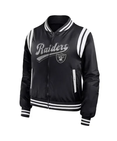 black-full-zip-las-vegas-raiders-bomber-jacket