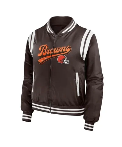 brown-full-zip-cleveland-browns-bomber-jacket