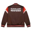 Cleveland Browns Heavyweight Brown Satin Jacket