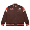 Cleveland Browns Heavyweight Brown Satin Jackets