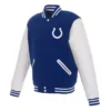 Indianapolis Colts Embroidered Varsity Royal and White Jacket