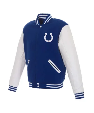 Indianapolis Colts Embroidered Varsity Royal and White Jacket