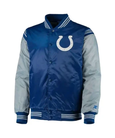 Indianapolis Colts Grey and Blue Enforcer Jacket