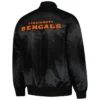 mens-Cincinnati Bengals Black Exclusive Satin Varsity Jacket
