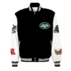 Men's New York Jets Black Wool Varsity Jacket