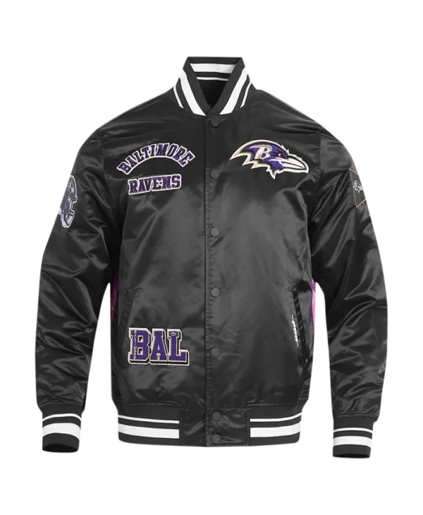 mens-pro-standard-black-baltimore-ravens-sublimated-satin-full-snap-jacket