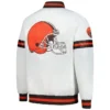 mens starter-white-cleveland-browns-scout-full-snap-varsity-jacket