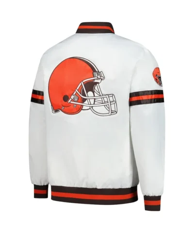 mens starter-white-cleveland-browns-scout-full-snap-varsity-jacket