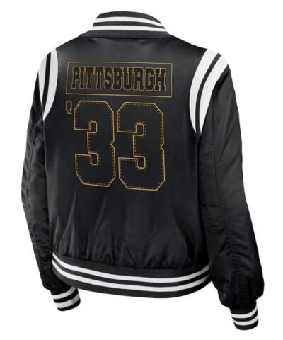 black-full-zip-pittsburgh-steelers-bomber-jacket