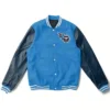 Tennessee Titans Varsity Light Blue and Navy Jacket