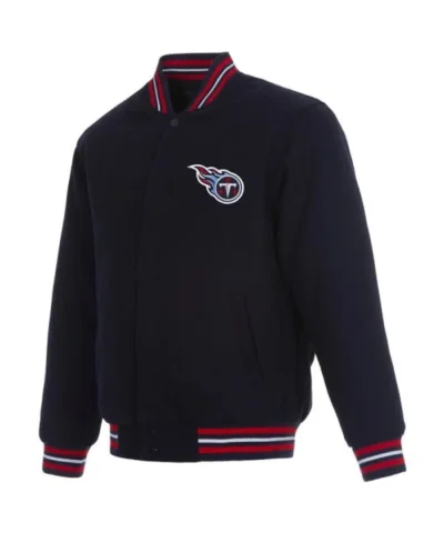 Tennessee Titans Navy Varsity Wool Jacket