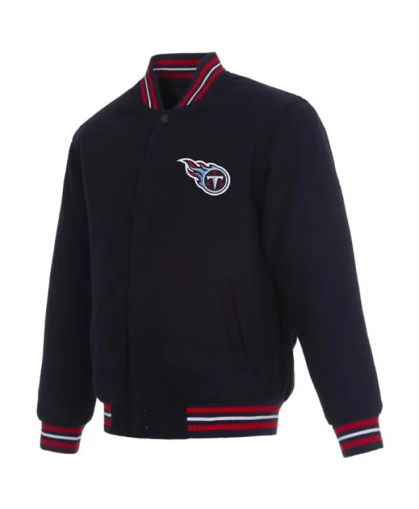 Tennessee Titans Navy Varsity Wool Jacket