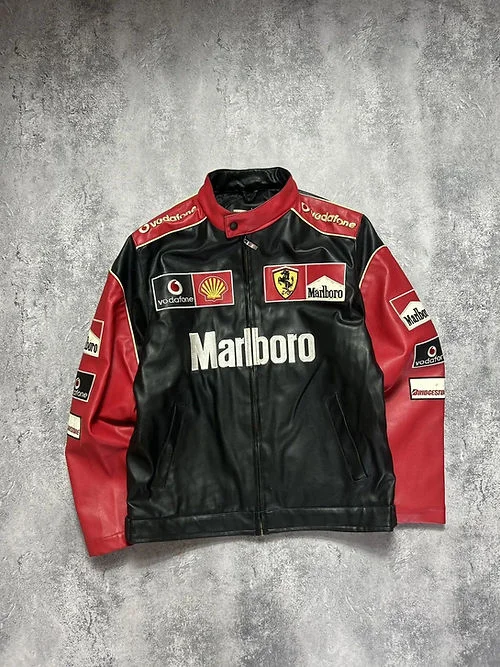 Marlboro Ferrari Vintage 90s Leather Jacket