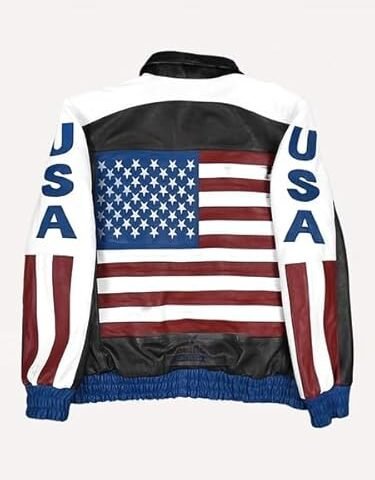 American Flag Vintage Leather Jacket