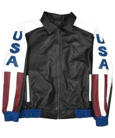 American Flag Vintage Leather Jacket